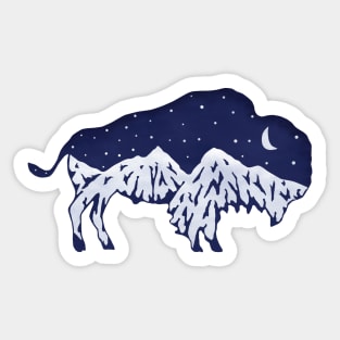 Snow Bison Sticker